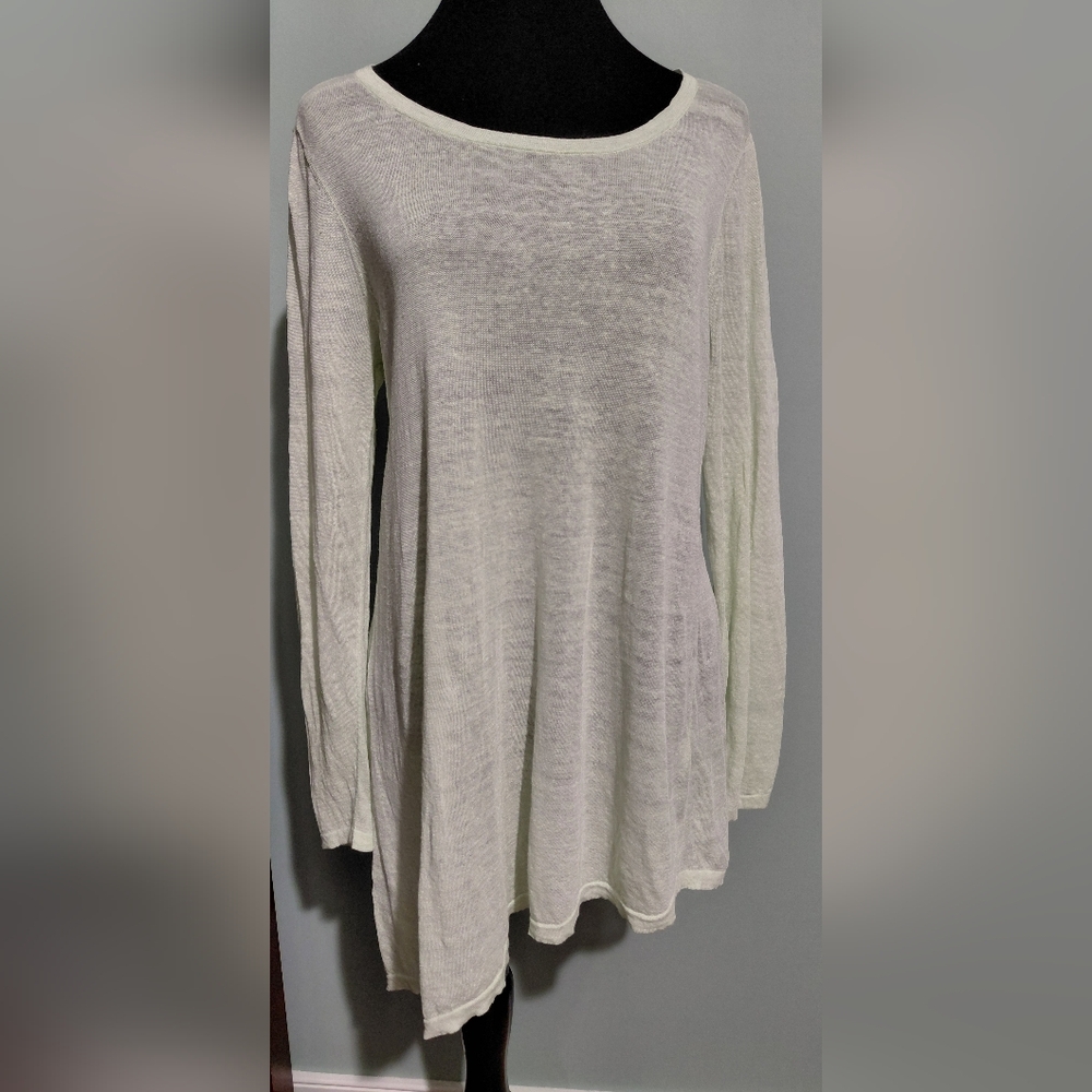 Eileen Fisher Sweater with Cascading Hem - Lightweight